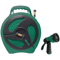 Landscapers Select YP1121 Hose Set, 50 ft L Hose, 50 ft Hose, In a Storage Case Winding, Built-In Handle, Polyester