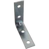 Prosource CB-Z05-013L Corner Brace, 5 in L, 5 in W, 1 in H, Steel, Zinc-Plated, 4 mm Thick Material