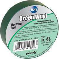 IPG 85827 Electrical Tape, 60 ft L, 3/4 in W, PVC Backing, Green