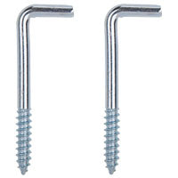 ProSource Screw Hook, 13/16 in Opening, 6.5 mm Thread, 3 in L, Steel, Zinc