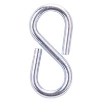 ProSource LR-377-PS S-Hook, 25 lb Working Load, 2.3 in Dia Wire, Steel, Zinc