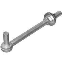 National Hardware N130-674 Full Threaded Bolt Hook, 12 in L, Steel, Zinc-Plated