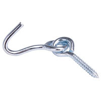 ProSource LR-404-PS Hammock Hook, 1-1/4 in Opening, Steel, Silver, Zinc