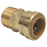 B & K ProLine Series 630-104HC Adapter, 3/4 in, Push-Fit x MPT, Brass, 200 psi Pressure