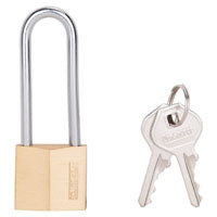 ProSource Padlock, Keyed Alike Key, Long Shackle, 3/16 (4.8) in (mm) Dia Shackle, 2-1/4 (55.1) in (mm) H Shackle