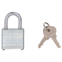 ProSource Padlock, 2 Key, Standard Shackle, 3/16 (4.8) in (mm) Dia Shackle, Steel Shackle, Laminated/Nickel