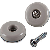 GLIDE FURN SCREW-ON GRAY 1IN