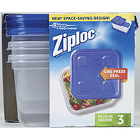 Ziploc 70937 Food Storage Container, 32 oz Capacity, Plastic, Clear, 6-1/8 in L, 6-1/8 in W, 3-3/8 in H