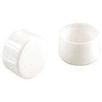 Shepherd Hardware 9744 Furniture Leg Tip, Round, Plastic, White, 1-1/8 in Dia