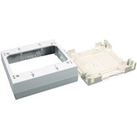 Wiremold NMW NMW3-2 Outlet Box, 2 -Gang, Plastic, White, Wall Mounting