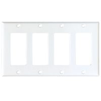 WALL PLATE ROCKER 4GANG WHT