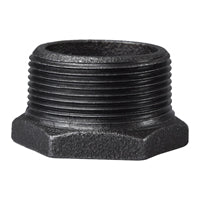 Prosource B241 40X25 Pipe Bushing, 1-1/2 x 1 in, MIP x FIP, Malleable Iron, SCH 40 Schedule, 300 psi Pressure