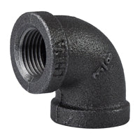 Prosource 2A-3/8B Pipe Elbow, 3/8 in, FIP, 90 deg Angle, Malleable Iron, SCH 40 Schedule, 300 psi Pressure