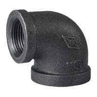 Prosource 2B-3/4X1/2B Reducing Pipe Elbow, 3/4 x 1/2 in, FIP, 90 deg Angle, Malleable Iron, SCH 40 Schedule