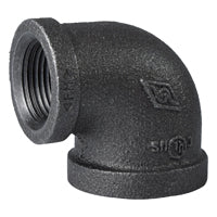 Prosource 2B-1X3/4B Reducing Pipe Elbow, 1 x 3/4 in, FIP, 90 deg Angle, Malleable Iron, SCH 40 Schedule