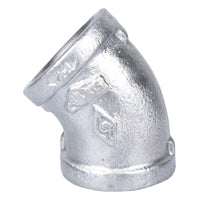 Worldwide Sourcing 4-1G Pipe Elbow, 1 in, Threaded, 45 deg Angle, SCH 40 Schedule, 300 psi Pressure