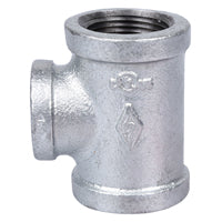 Worldwide Sourcing PPG130R-25X20 Pipe Tee, 1 x 1 x 3/4 in, FIPT, Malleable Steel, SCH 40 Schedule, 300 psi Pressure