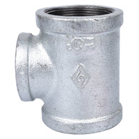 Worldwide Sourcing PPG130R-50X40 Pipe Tee, 2 x 2 x 1-1/2 in, FIPT, Malleable Steel, SCH 40 Schedule, 300 psi Pressure