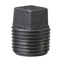 Prosource 31-1/2B Pipe Plug, 1/2 in, MPT, Square Head, Malleable Iron, SCH 40 Schedule