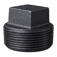 Prosource B291 40 Pipe Plug, 1-1/2 in, MPT, Square Head, Malleable Iron, SCH 40 Schedule