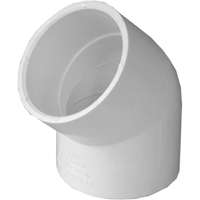 LASCO 417020BC Pipe Elbow, 2 in, Slip, 45 deg Angle, PVC, SCH 40 Schedule, 280 psi Pressure