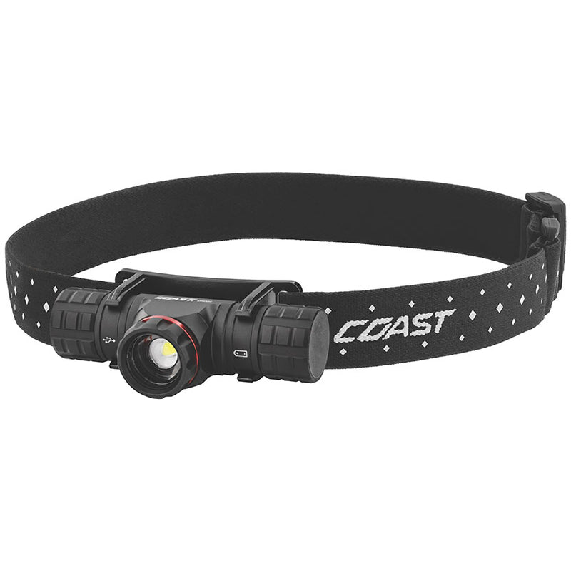 Coast XPH Series XPH30R Headlamp, ZX850, CR123 Battery, Rechargeable, Zithion-X Battery, LED Lamp, Black